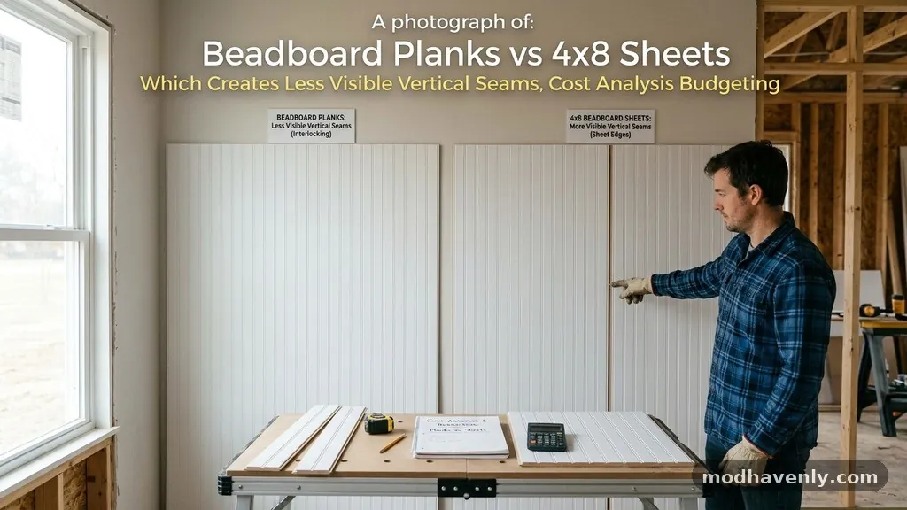 Cost Analysis and Budgeting - Beadboard Planks vs 4x8 Sheets: Which Creates Less Visible Vertical Seams?