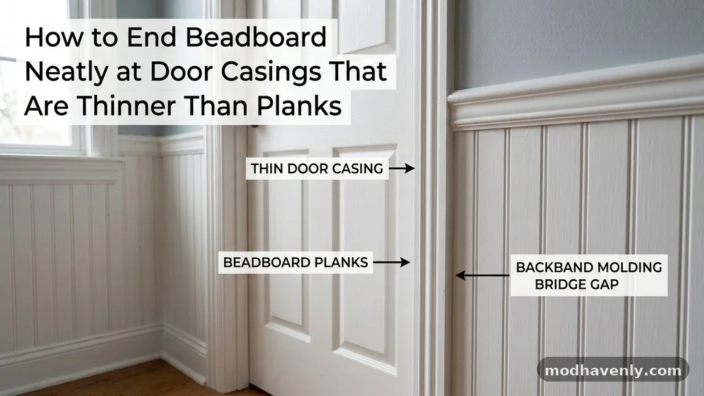 How to End Beadboard Neatly at Door Casings That Are Thinner Than the Planks